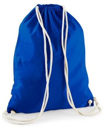 minimutz Turnbeutel Baumwolle zum Zuziehen - Schuhbeutel zum Bemalen Bedrucken - Sportbeutel Gymbag Jute Rucksack (royalblau)