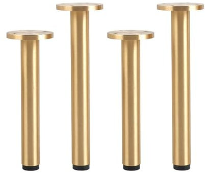 4 pièces Pieds de Meubles en laiton,Pieds Cabinet Réglable Pieds de Support Canapé Modernes Pour Armoire Canapé Table Basse Meuble Tv Et Autres (12cm(4.7in))