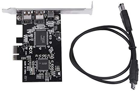 VGEBY Carte Contrôleur PCI-E FireWire 1394a, Fonctionne avec Les Appareils FireWire 800 et 1394a, Prend en Charge Plusieurs Appareils Hautes Performances