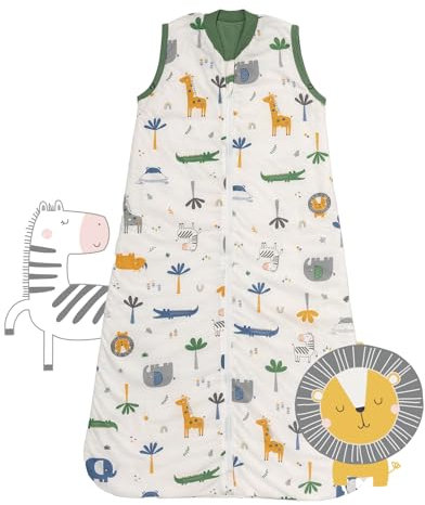 schlummersack Schlafsack Baby Sommer 80 cm dünn Dschungel | Babyschlafsack Sommer 1.0 Tog 1 Tog Baby Schlafsack Sommer | Sommer Schlafsack Baby Baumwolle Frühling
