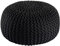 Amago home Pouf Outdoor ø 55 o. 45cm Bodenkissen Sitzpouf Hocker wetterfest pflegeleicht & nachhaltig Größe ø 55 cm, Farbe anthrazit - Anthracite