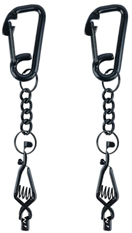 KUNN Metall-Einzelkopf-Handschuh-Clips mit Edelstahl-Karabiner-Clip, tragbare Handschuhclips für Arbeitshandschuhhalter, Handschuhhalter für Wandhalterung, schwarze Beschichtung, 2 Stück