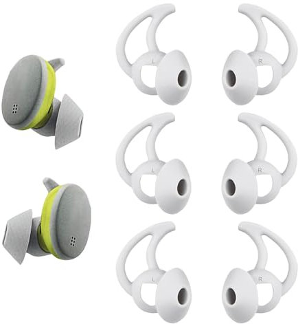 TSZYYM for Bose Earbuds Replacement Tips (L 3 Pairs Silver) Washable and Reusable Silicone for Bose Earbud Tips QuietComfort Noise Cancelling for Bose Ear Buds Replacements for Bose Sport Tips