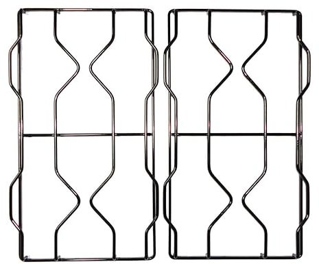 FIGEVIDA Kit 2 griglie in ferro smaltato nero lucido 485 x 255 mm. per cucina piano cottura 4 fuochi a gas - P0266/KIT per Ariston