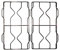 FIGEVIDA Kit 2 griglie in ferro smaltato nero lucido 485 x 255 mm. per cucina piano cottura 4 fuochi a gas - P0266/KIT per Ariston