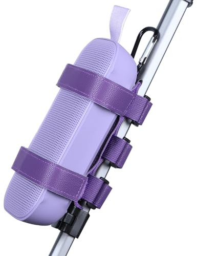 Lebakort Support de Haut-Parleur Portable sans Fil Bluetooth pour Haut - Parleur sans Fil Bluetooth 7-12 Pouces pour Chariot de Golf Rail Vélo Bateau Sangle Réglable Extérieure (Violet)