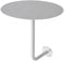 Weißer, runder Cocktailtisch zur Wandmontage, Bistrotisch mit Metalltischplatte, multifunktionaler Beistelltisch für Bistro, Café, Home Office, platzsparend(35x35x45cm)