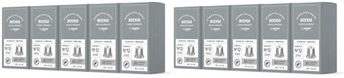 by Amazon - Cápsulas de café Intenso, tueste oscuro, compatibles con Nespresso, 100 unidades, 5 paquetes de 20, certificado Rainforest Alliance (Paquete de 2)