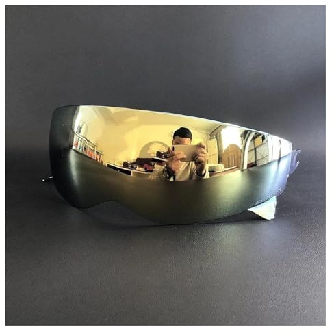 SZSMHL Helmvisier, Internes Visier for Motorradhelme, for Scorpion EXO Combat/Covert-X Retro-Objektiv, Sonnenschutz, Helmzubehör(Gold)