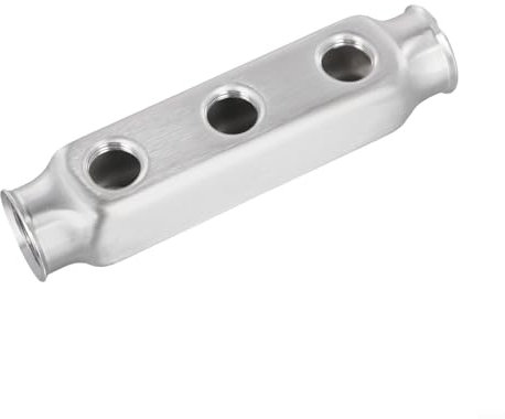 Eawfgtuw Collettore di distribuzione per tubi in acciaio inox G1/2, accessorio collettore per riscaldamento a pavimento, collettore di distribuzione a pavimento (2 vie)
