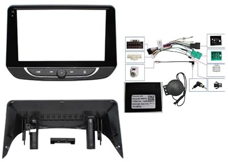 HJLHUIDM Auto-Ersatzrahmen und Kabel, 22,9 cm, 2 DIN, kompatibel mit Onix 2020+ Video-Player, Audio-Armaturenbrett-Adapter-Set, Auto-Innenraum (Rahmen und Kabel A)