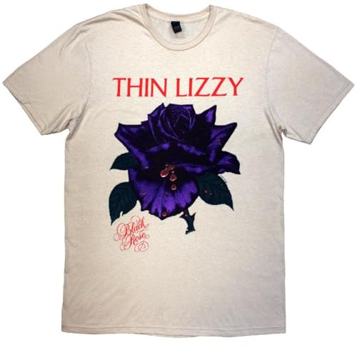 Thin Lizzy - Black Rose T-Shirt für Herren/Damen Unisex (XL) (Natürlich)