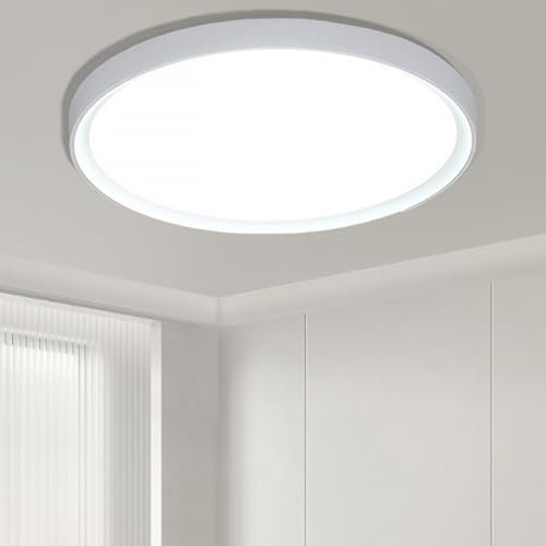 Meision Deckenlampe 36W, Led Deckenleuchte 28.5cm, Abgerundetes ultradünnes Design, Kaltweiß 6500K, Modern Deckenleuchte für Innenräume, wie Wohnzimmer, Küche, Zimmer, Hotel, Büro