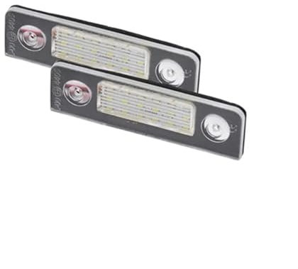 ZAPYVET 2Pcs White License Plate Light Number Plate Lamp, for Skoda, for Octavia, II 2009-2012 For Roomster 5J 2006-2010 LED License Plate Lamp