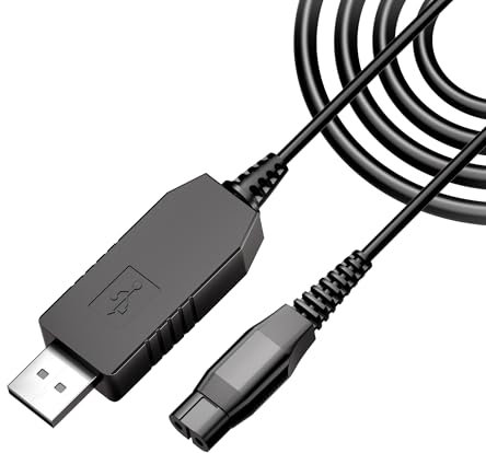 For Philips One Blade Charger Cable,Newding 4.3v A00390 Shaver Charger for Oneblade QP2520,QP2620,MG3720,MG3730,MG5730,BT3206,MG3710,MG5720,BT3208,USB Charging Cord for Philips Razor (4.3V_Black)