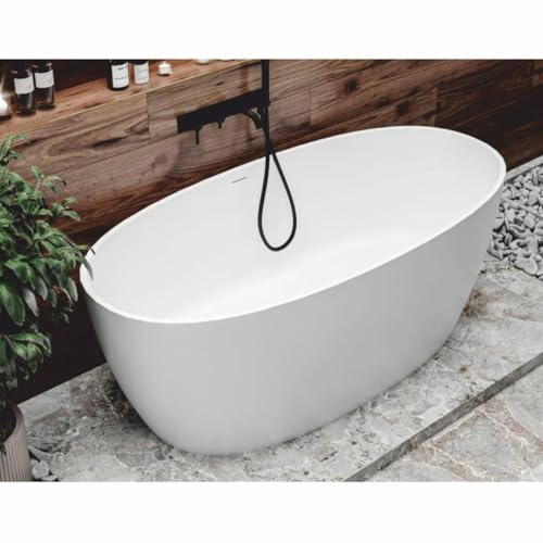 Casa Padrino Baignoire autoportante de luxe blanc brillant 169,4 cm – Meuble de salle de bain