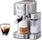 Cafelffe MK-801 Machine à expresso 20 bars et cafetière avec mousseur automatique pour cappuccino, latte et expresso, double chaudière avec contrôle de température PID, autonettoyant, acier inoxydable