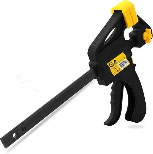 TB1Products 12-Inch (305mm) Ratchet Bar Clamp – 70KG Force, Quick Release, One-Handed Woodworking Clamp – Ideal for Woodworking, DIY & Crafts