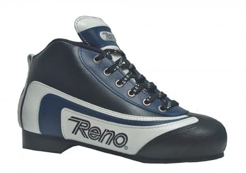 L'Estel Skates - Hockey Reno - Stivali Hockey Reno Amateur - Stivali per Hockey su Pattini e Roller Derby (Blu/Bianco/Nero, 37)