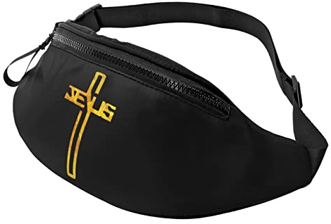 Gürteltasche Christentum Jesus Kreuz Stylisch Waist Fanny Pack Atmungsaktiv Bauchtasche Für Fitness Wandern Reisen 14X35Cm