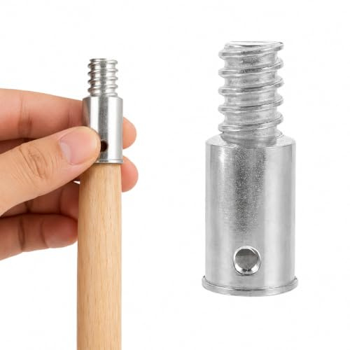 FOMIYES Aluminiumlegierung Gewindespitze Ersatz Broom Handle Tip Langlebig Rostfrei Vielseitig für Besenstiele Verlängerungsstangen und Mopphalterung im Haushalt und Büro