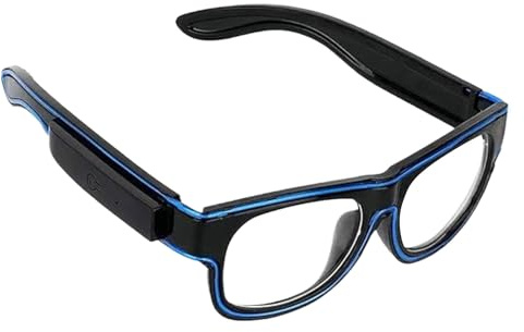 Ahuuen Leuchtende Brille, LED-Sonnenbrille, leuchtende Brillen-Requisiten für Kinder, Erwachsene, Tanz, Festival, Cosplay, Kostüm, Hochzeit, Geburtstag, Pool-Dekorationen