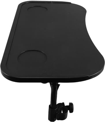 Abnehmbares Rollstuhltablett für 2cm Rohr mit Getränkehalter Schwarz | Abs Material, Sicherer Halt, Platzsparend und Vielseitig Nutzbar, für Rollstuhl und Rollator