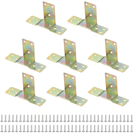 QUARKZMAN 8Stk Bettschienenbeschläge 1 1 Zoll 27mm Schwere Möbelbeschläge Für Betten Mit Schrauben Möbelbefestigung Für Holzbetten Kopfteile Metallisch