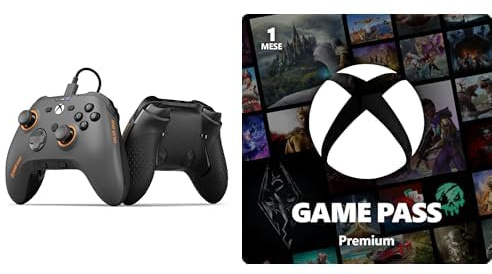 SCUF VALOR PRO Controller Xbox – Grigio Acciaio + Xbox Game Pass Premium - Abbonamento di 1 mesi - Codice download