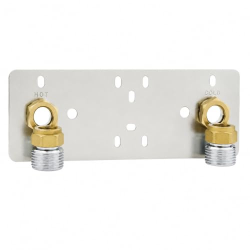 Hulthor Shower Fixing Plate Kit 15mm x 1/2 Inch BSP 150mm Centres | Shower Fixing Plate Kit for Bar Mixer Valves, with 15mm x 1/2 Inch BSP Connections and Standard 150mm Centres