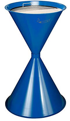 Standascher enzianblau a.Stahlblech m.verz.Sieb/Einlegeteil H.730mm D.400mm