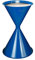 Standascher enzianblau a.Stahlblech m.verz.Sieb/Einlegeteil H.730mm D.400mm