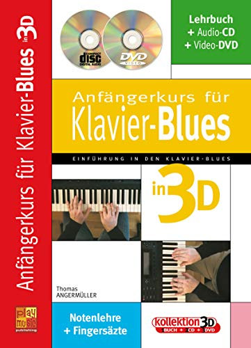 Anfängerkurs für Klavier-Blues in 3D (1 Buch + 1 CD + 1 DVD)