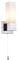 Saxby Square 40W Chrome Plated & Matt Opal Duplex Glass IP44 Bathroom Wall Light