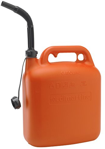 Di Martino 54103 Kunststoff-Kanister für Benzin, 10 l, Orange/Schwarz