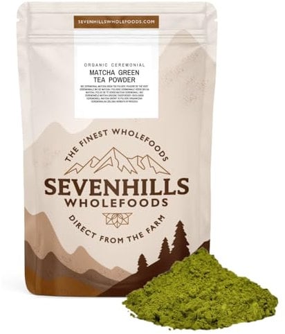 Sevenhills Wholefoods Organic Japanese Ceremonial Matcha Green Tea Powder 100g | from Uji, Kyoto, Japan | Shade-Grown | for Hot & Cold Drinks, Lattes, Smoothies
