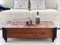 Uncle Joe´s Couchtisch Roosevelt im Vintage Shabby chic Style aus Massiv-Holz in braun mit Rollen Holzkiste Beistelltisch Landhaus Wohnzimmertisch Holztisch nussbaum