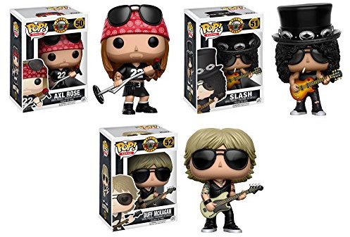 Rock Pop! s: Guns n Roses Axl Rose, Gitarrist Slash und Bassist Duff McKagan! Set von 3