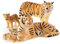 Terra Tiger Familie Tiere Figuren – 2 großen Tiger und 2 Jungen – Tierfiguren Spielzeug für Kinder ab 3 Jahren (4 Teile)