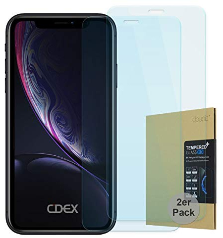 doupi [2 Stück Panzerfolie für iPhone 11 (2019) / XR (6,1 Zoll), Preimium 9H Hartglas HD Panzer Display Schutz Glasfolie (2er Pack)
