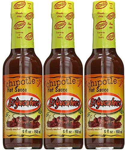 El Yucateco Chipotle - Salsa picante (150 ml, 3 unidades)
