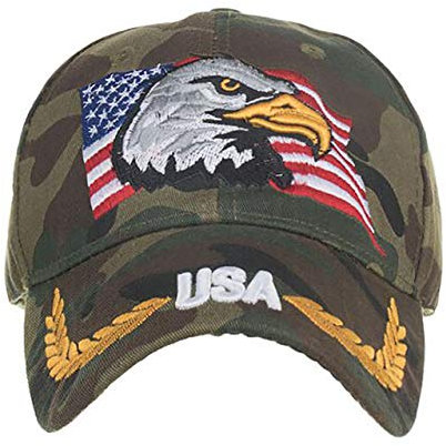 America Baseball Cap Adler Hat USA Verstellbarer Hut Kopfschmuck Dad Hat Sonnenhut Hip-Hop Flat Snapback - mehrfarbig - Einheitsgröße