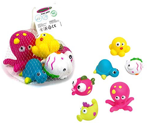 Jamara- Jouet de Bain Animaux Marins 6 pièces, 460616, Multicolore