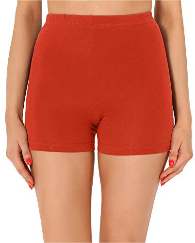 Merry Style Damen Shorts Radlerhose Unterhose Hotpants Kurze Hose Boxershorts aus Baumwolle MS10-358 (Rost,M)