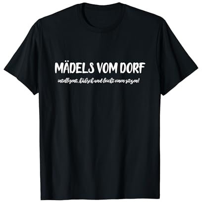 Mädels vom Dorf intelligent hübsch und leicht ein Sitzen T-Shirt