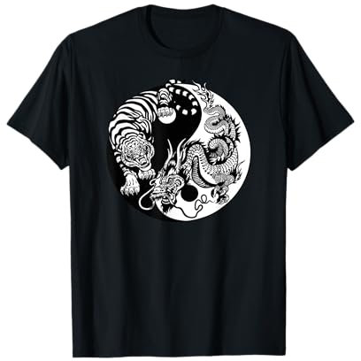 Yin Yang Tiger Drache T-Shirt