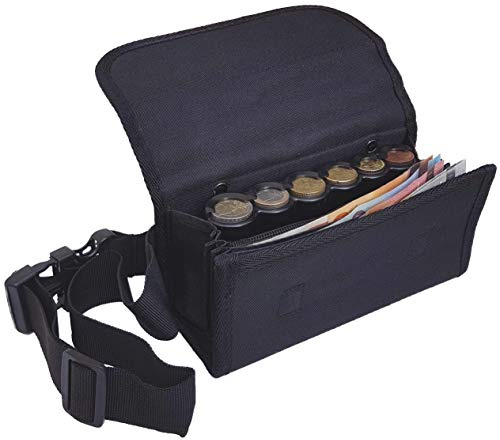 CLAIRE-FONCET Banan servitörsväska, servitris, kanvas, polyestertyg, 1 innerficka med dragkedja, magnetstängning, idealisk handlare, 6 st mynt