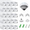 inShareplus 20 Pack, 3.3ft/1 Meter, Silver, LED Aluminum Channel System V Shape with Milk White Cover, End Caps and Mounting Clips, Aluminum Profile for LED Strip Light Installations
