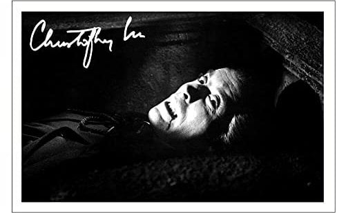 CHRISTOPHER LEE Signed 6X4 Inch Photo Print Pre Printed Signature DRACULA Autograph Gift