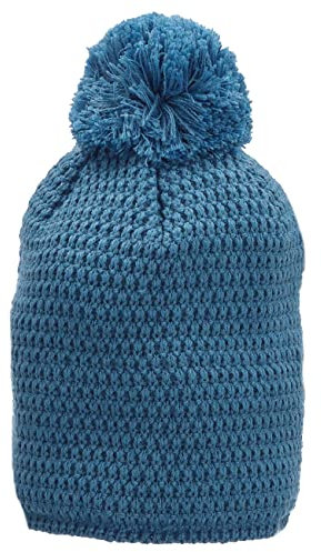 Sterntaler Baby Jungen Mütze Baby Bommelmütze Strukturmuster Mütze - Mütze Baby, Kappe Kinder - gefüttert mit Microfleece - mittelblau, 49